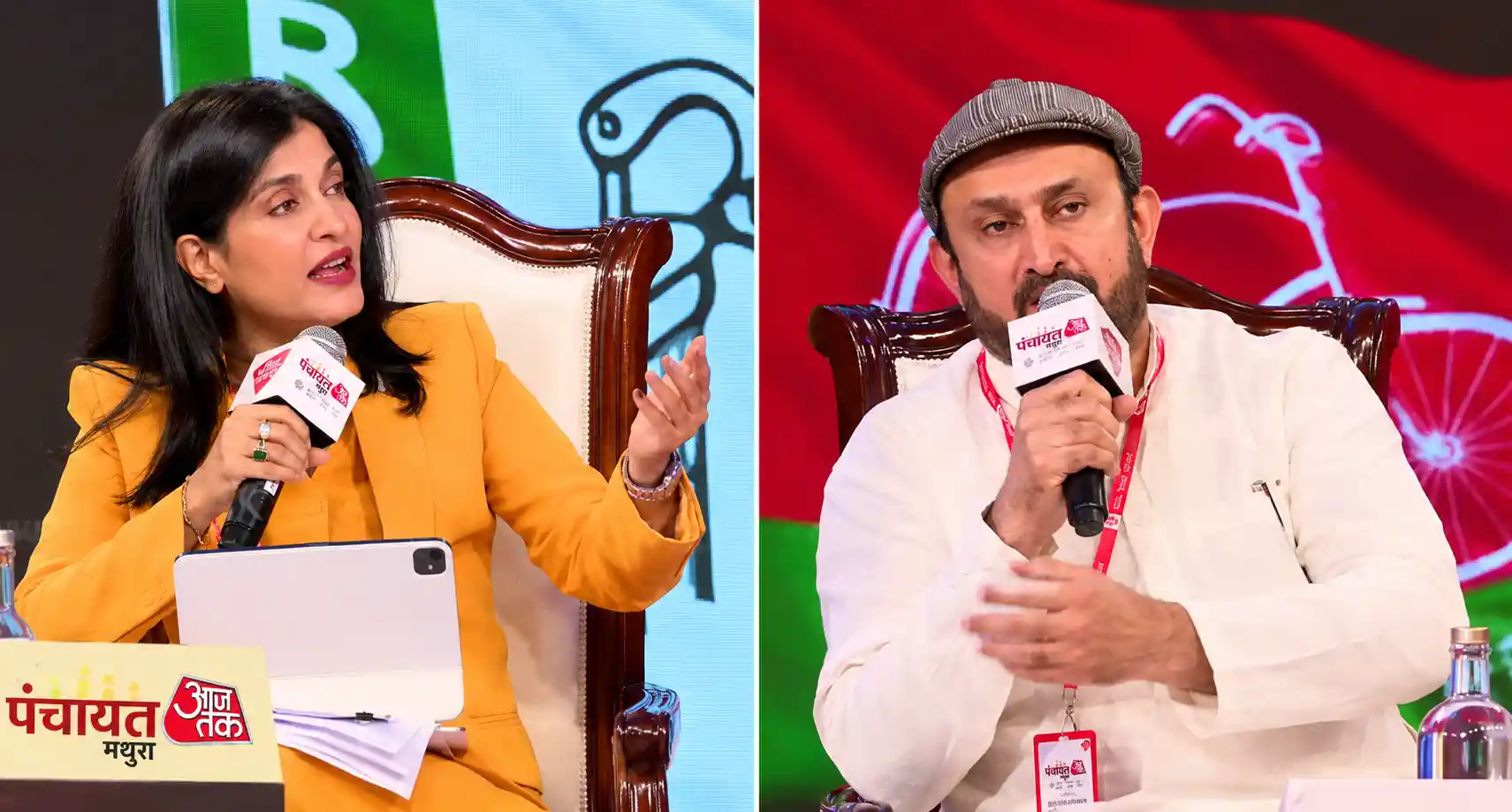 आज तक के शो पर अंजना ओम कश्यप के साथ गठबंधन को लेकर हुई तीखी बहस |